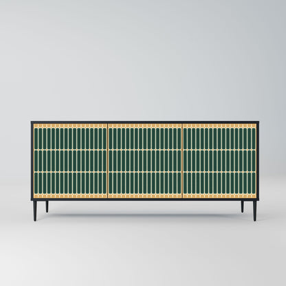 Credenza ILUSION GATE a 3 ante in finitura nera
