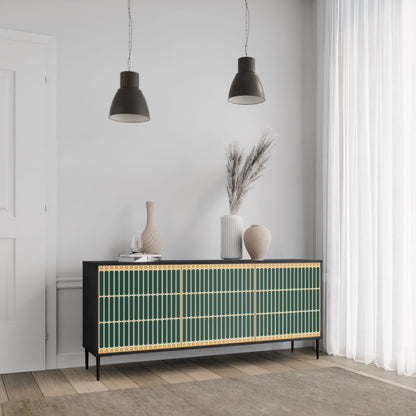 Credenza ILUSION GATE a 3 ante in finitura nera
