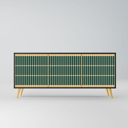 Credenza ILUSION GATE a 3 ante in finitura nera
