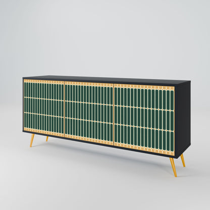 Credenza ILUSION GATE a 3 ante in finitura nera