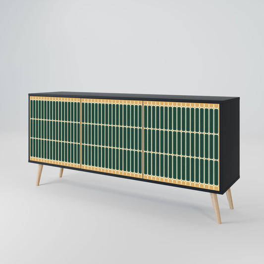 Credenza ILUSION GATE a 3 ante in finitura nera