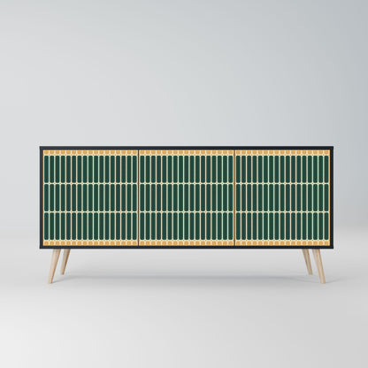 Credenza ILUSION GATE a 3 ante in finitura nera