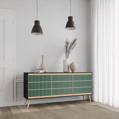 Credenza ILUSION GATE a 3 ante in finitura nera