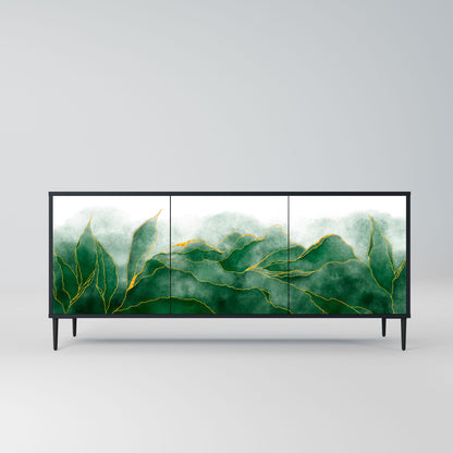 Credenza EXPENSIVE NATURE a 3 ante in finitura nera