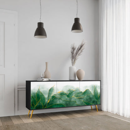 Credenza EXPENSIVE NATURE a 3 ante in finitura nera