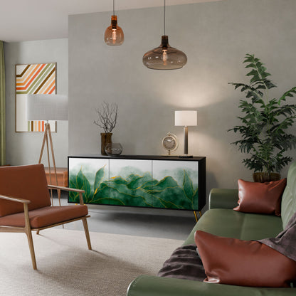 Credenza EXPENSIVE NATURE a 3 ante in finitura nera