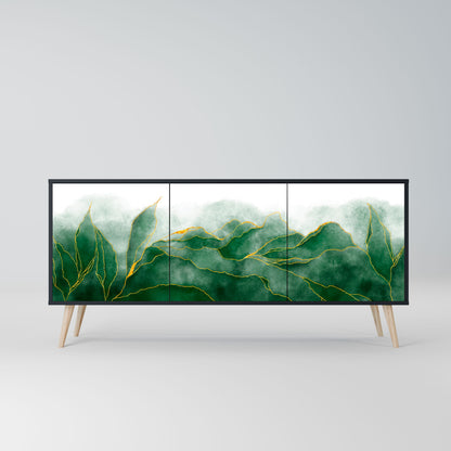 Credenza EXPENSIVE NATURE a 3 ante in finitura nera