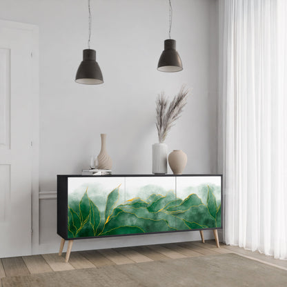 Credenza EXPENSIVE NATURE a 3 ante in finitura nera