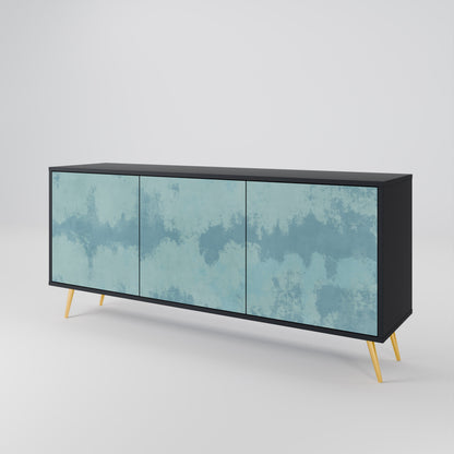 Credenza a 3 ante SKY WASH in finitura nera