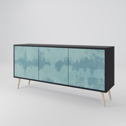 Credenza a 3 ante SKY WASH in finitura nera