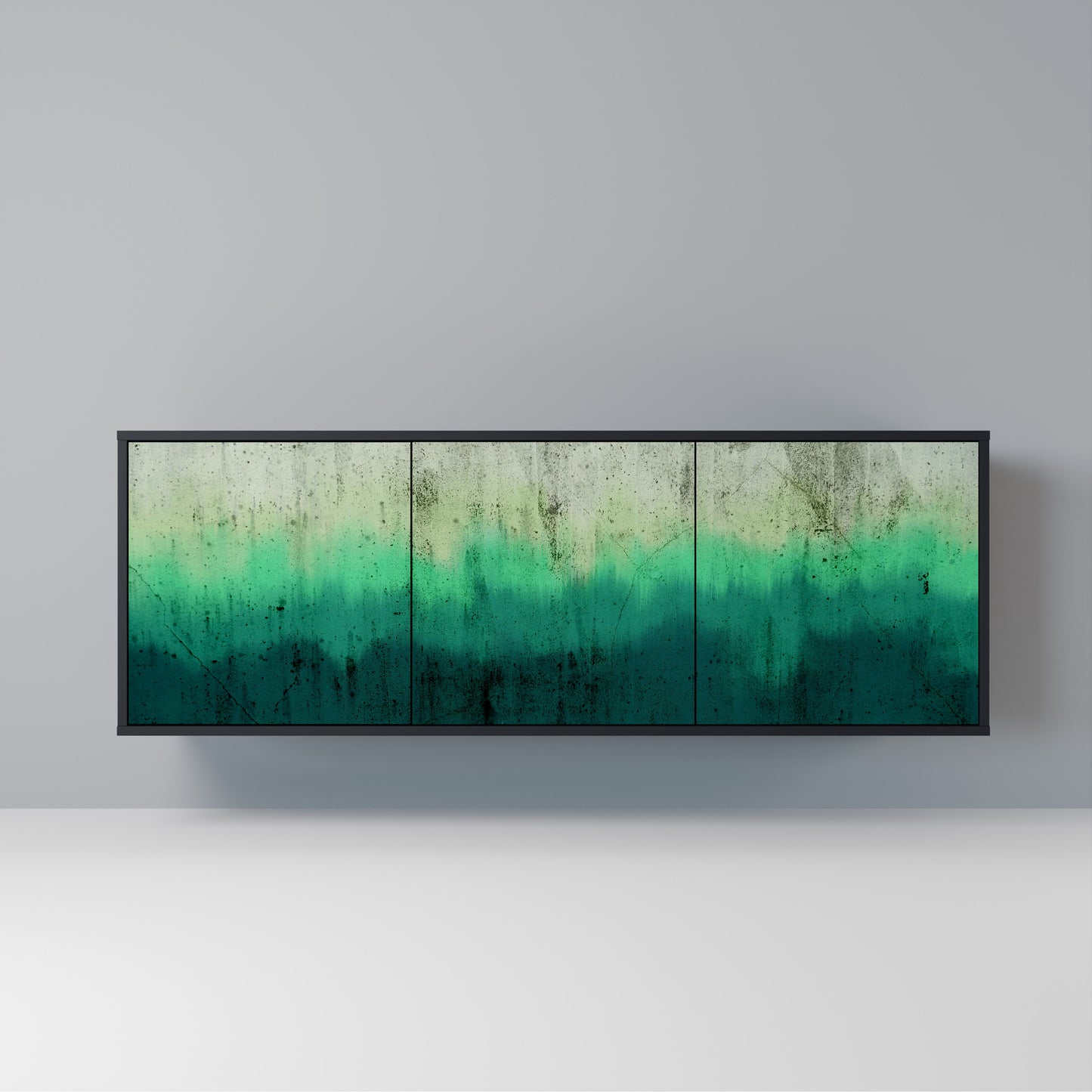 NORTHERN LIGHTS Madia a 3 Ante in Finitura Nera