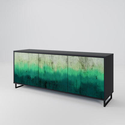 Credenza a 3 ante NORTHERN LIGHTS in finitura nera