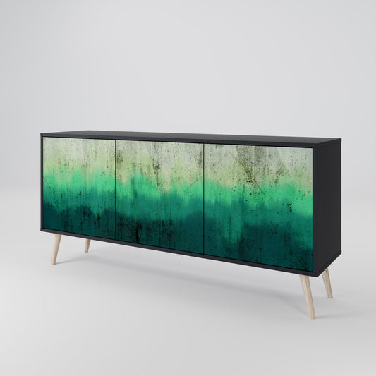 Credenza a 3 ante NORTHERN LIGHTS in finitura nera