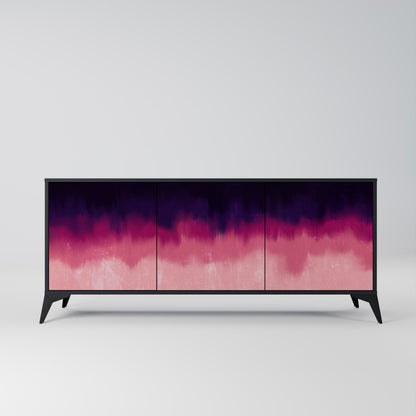 Credenza AURORA BOREALIS a 3 ante in finitura nera