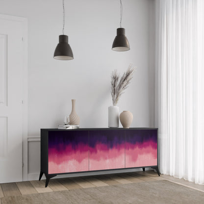 Credenza AURORA BOREALIS a 3 ante in finitura nera