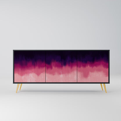 Credenza AURORA BOREALIS a 3 ante in finitura nera