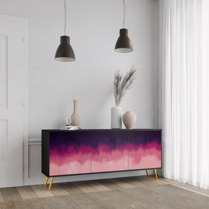Credenza AURORA BOREALIS a 3 ante in finitura nera