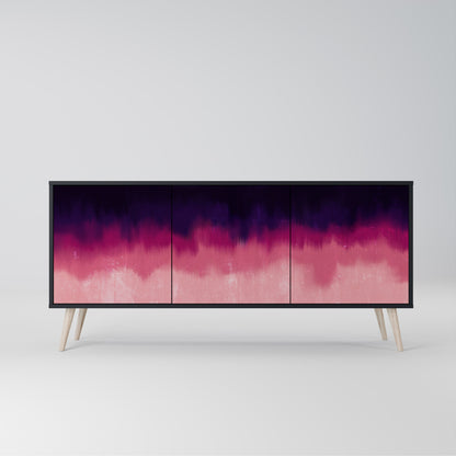 Credenza AURORA BOREALIS a 3 ante in finitura nera