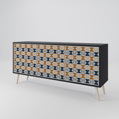 REFLECTION RANGE 3-Door Sideboard in Black Finish