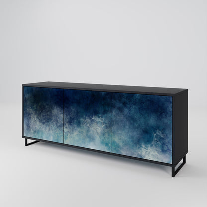Credenza a 3 ante CELESTIAL FALL in finitura nera