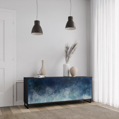 Credenza a 3 ante CELESTIAL FALL in finitura nera