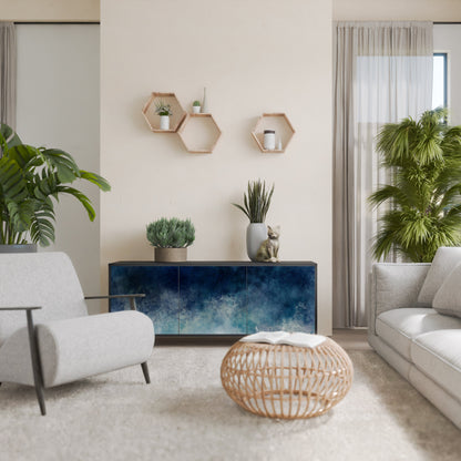 Credenza a 3 ante CELESTIAL FALL in finitura nera