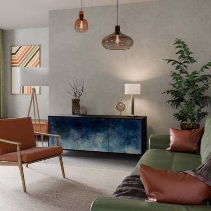 Credenza a 3 ante CELESTIAL FALL in finitura nera