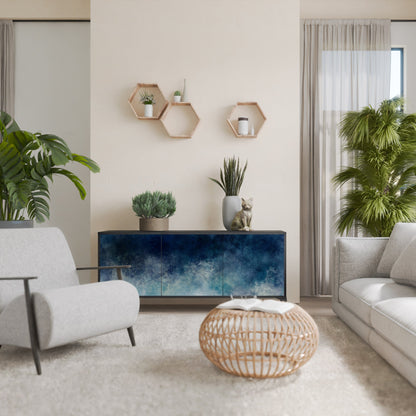 Credenza a 3 ante CELESTIAL FALL in finitura nera