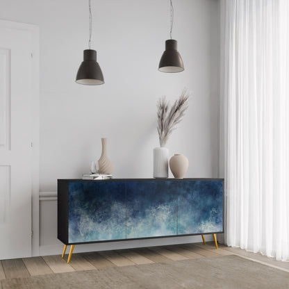 Credenza a 3 ante CELESTIAL FALL in finitura nera
