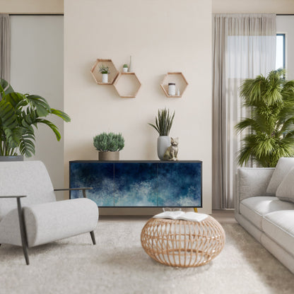Credenza a 3 ante CELESTIAL FALL in finitura nera