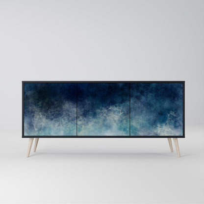 Credenza a 3 ante CELESTIAL FALL in finitura nera