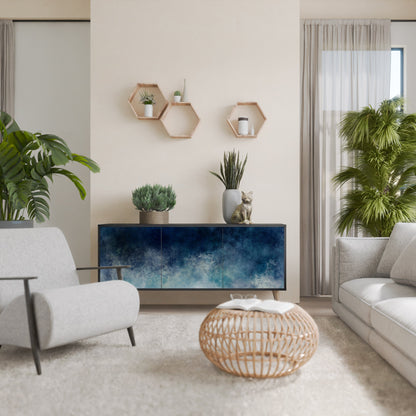 Credenza a 3 ante CELESTIAL FALL in finitura nera