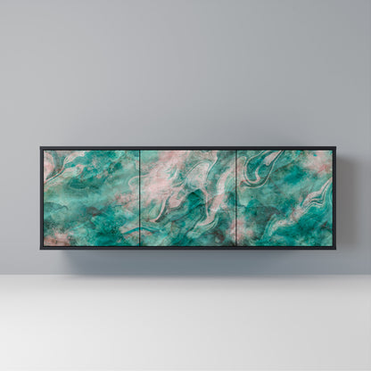ABSTRACT ALCHEMY Madia a 3 Ante in Finitura Nera