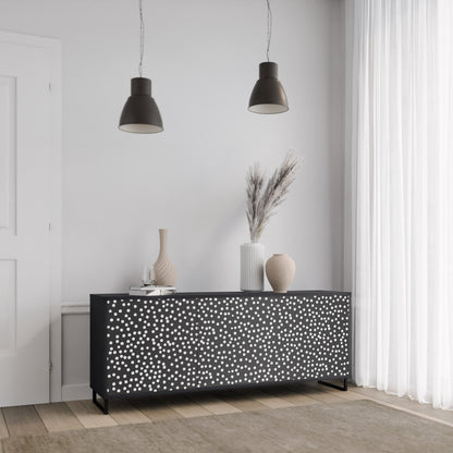Credenza a 3 ante BLINDING LIGHTS in finitura nera