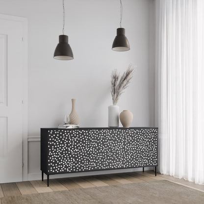 Credenza a 3 ante BLINDING LIGHTS in finitura nera