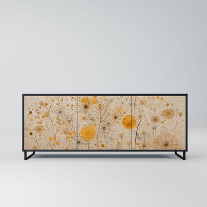 Credenza MORNING GLADE a 3 ante in finitura nera