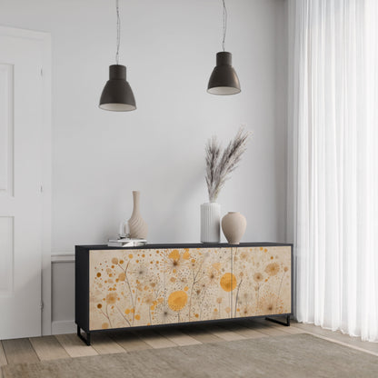 Credenza MORNING GLADE a 3 ante in finitura nera