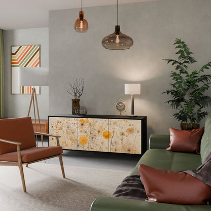 Credenza MORNING GLADE a 3 ante in finitura nera