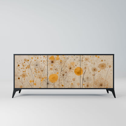 Credenza MORNING GLADE a 3 ante in finitura nera