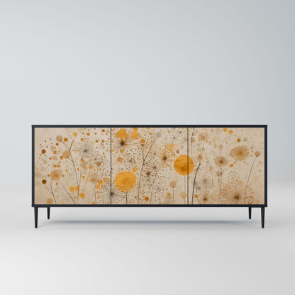 Credenza MORNING GLADE a 3 ante in finitura nera