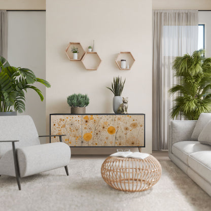 Credenza MORNING GLADE a 3 ante in finitura nera