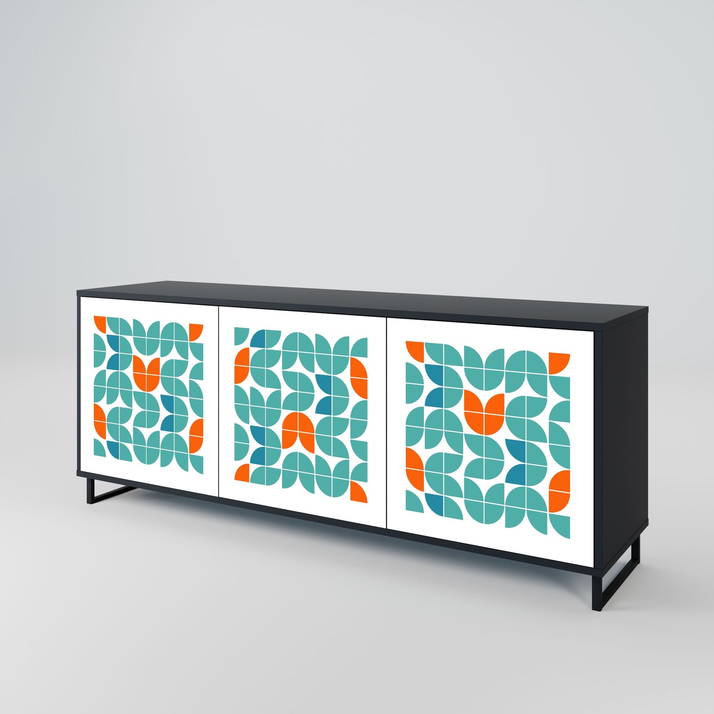 Credenza BE THE CHANGE a 3 ante in finitura nera