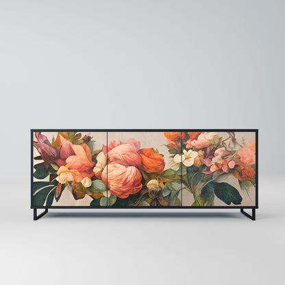 Credenza a 3 ante STYLISH BEAUTY in finitura nera