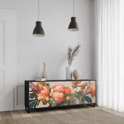 Credenza a 3 ante STYLISH BEAUTY in finitura nera