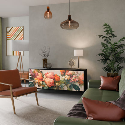 Credenza a 3 ante STYLISH BEAUTY in finitura nera