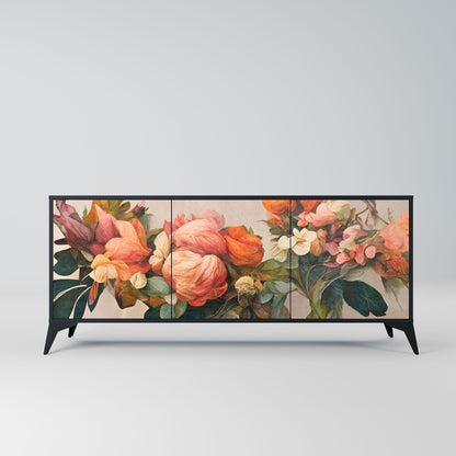 Credenza a 3 ante STYLISH BEAUTY in finitura nera