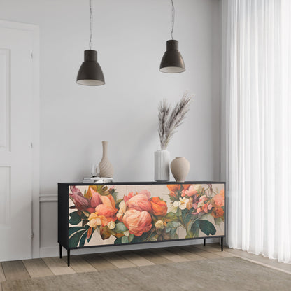 Credenza a 3 ante STYLISH BEAUTY in finitura nera