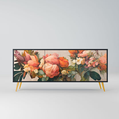 Credenza a 3 ante STYLISH BEAUTY in finitura nera