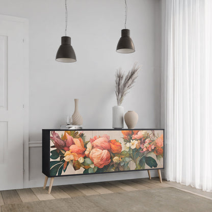 Credenza a 3 ante STYLISH BEAUTY in finitura nera