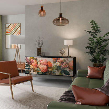 Credenza a 3 ante STYLISH BEAUTY in finitura nera